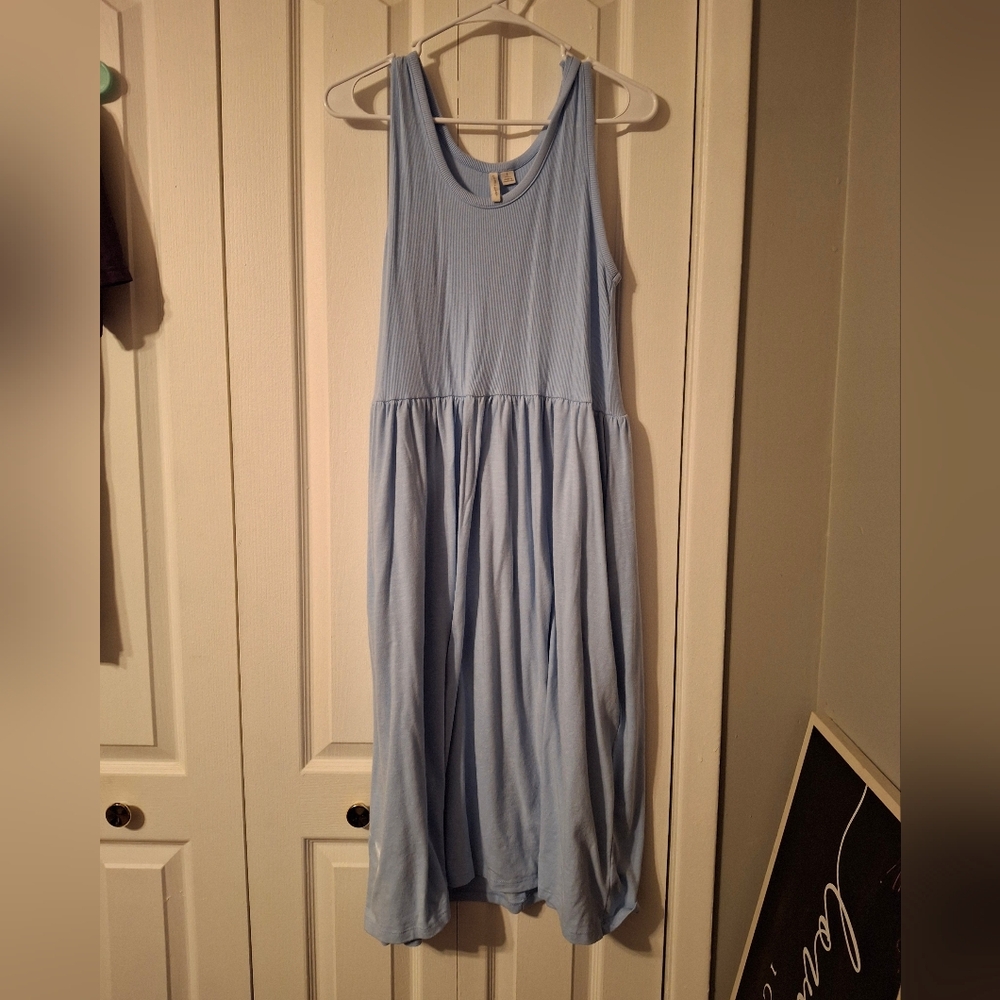 Sleeveless Blue Dress